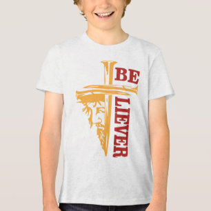 Jesus Cross Nail Design – Powerful Christian Tri-Blend Shirt