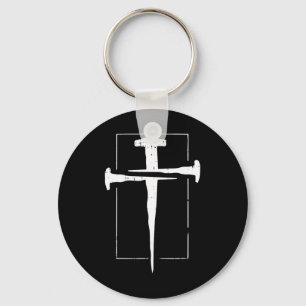 Jesus Cross Nail Easter Christian Spring Men Women Key Ring