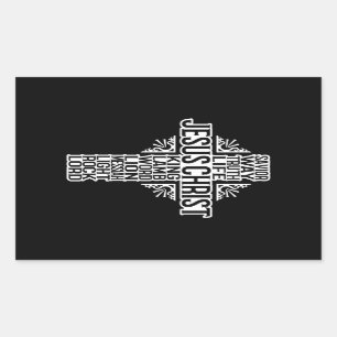 JESUS CROSS - NAMES OF CHRIST Sticker