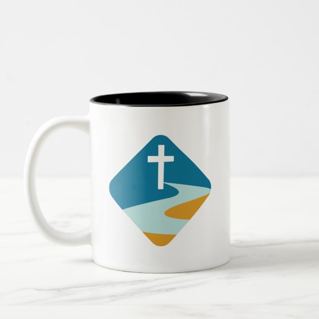 Jesus Cross on a River Mug (Left)