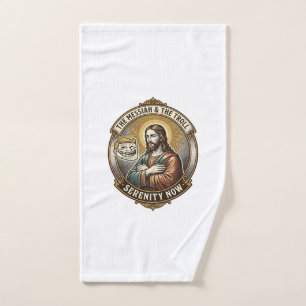 Jesus Crossing Arms Internet Troll Face Emoji Humo Hand Towel