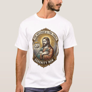 Jesus Crossing Arms Internet Troll Face Emoji Humo T-Shirt