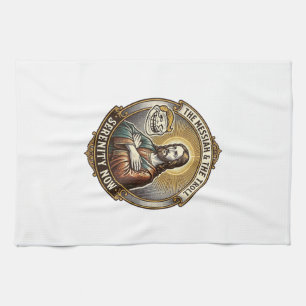 Jesus Crossing Arms Internet Troll Face Emoji Humo Tea Towel