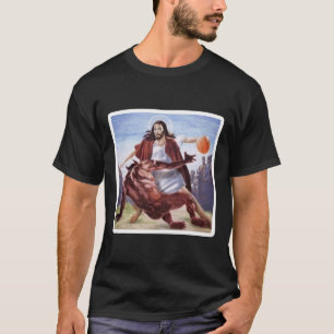 Jesus Crossing Up Satan Basketball  T-Shirt