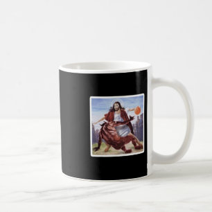 Jesus Crossing Up Satan Sketll  Coffee Mug
