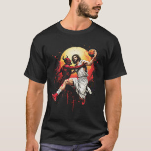 Jesus Crossing Up The Devil Sketll Lover Christian T-Shirt