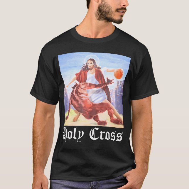 Jesus Crossover Basketball Holy Cross          T-Shirt (Front)