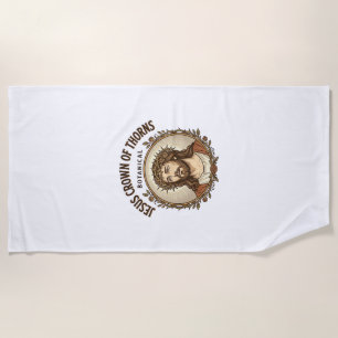 Jesus Crown Of Thorns Botanical Jesus Crown Thorns Beach Towel
