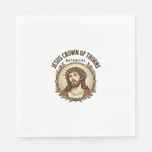 Jesus Crown Of Thorns Botanical Jesus Crown Thorns Napkin