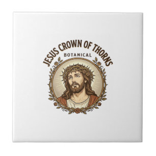 Jesus Crown Of Thorns Botanical Jesus Crown Thorns Tile