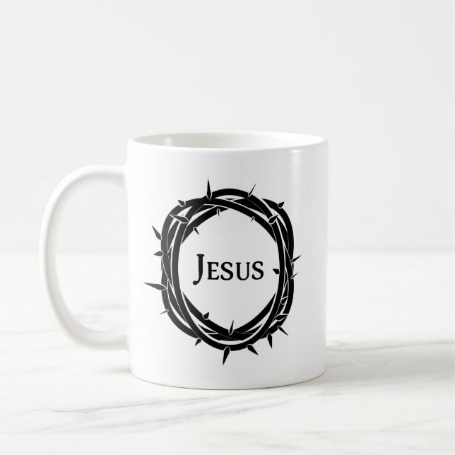 JESUS - CROWN OF THORNS COFFEE MUG (Left)