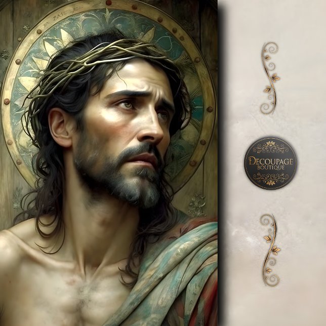 Jesus Crown of Thorns Decoupage Tissue Paper (Jesus Grown Of Thorns Decoupage Tissue Paper)