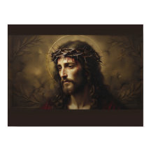 Jesus Crown of Thorns Poster – Christ Portrait