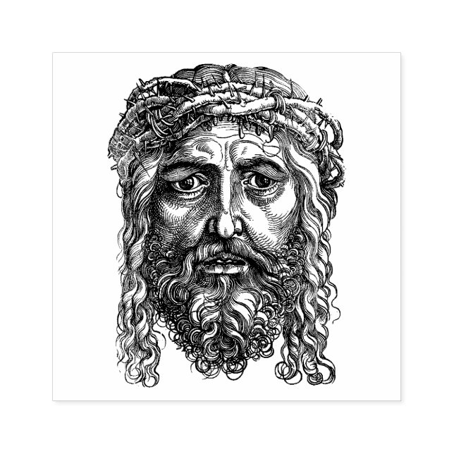 Jesus Crowned with Thorns Passion of Christ Rubber Stamp (Imprint)