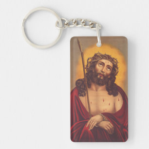 Jesus Crowned With Thorns Sorrowful Art Key Ring