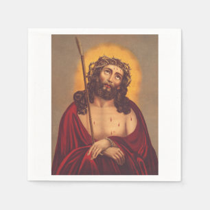 Jesus Crowned With Thorns Sorrowful Art Napkin