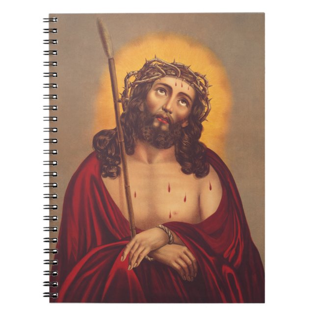 Jesus Crowned With Thorns Sorrowful Art Notebook (Front)
