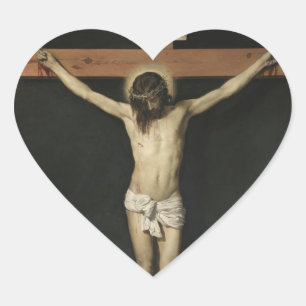 JESUS CRUCIFIED HEART STICKER