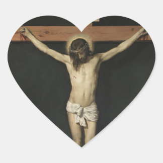 JESUS CRUCIFIED HEART STICKER