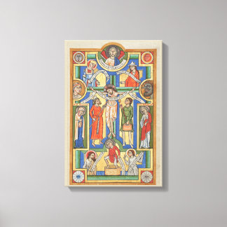 Jesus Crucified Mediaeval illumination Canvas Print