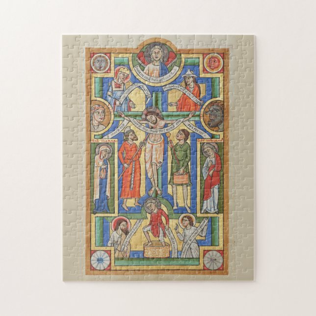 Jesus Crucified Mediaeval illumination Jigsaw Puzzle (Vertical)