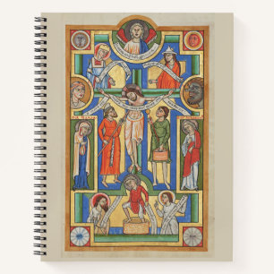 Jesus Crucified Mediaeval illumination Notebook