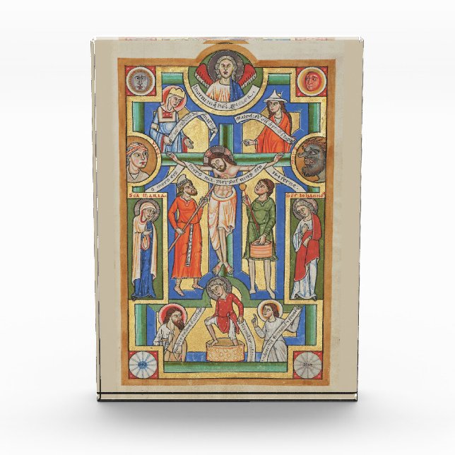 Jesus Crucified Mediaeval illumination Photo Block (Front)