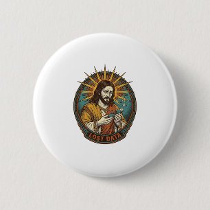 Jesus Crushed USB Flash Drive Lost Data Humor_1 6 Cm Round Badge