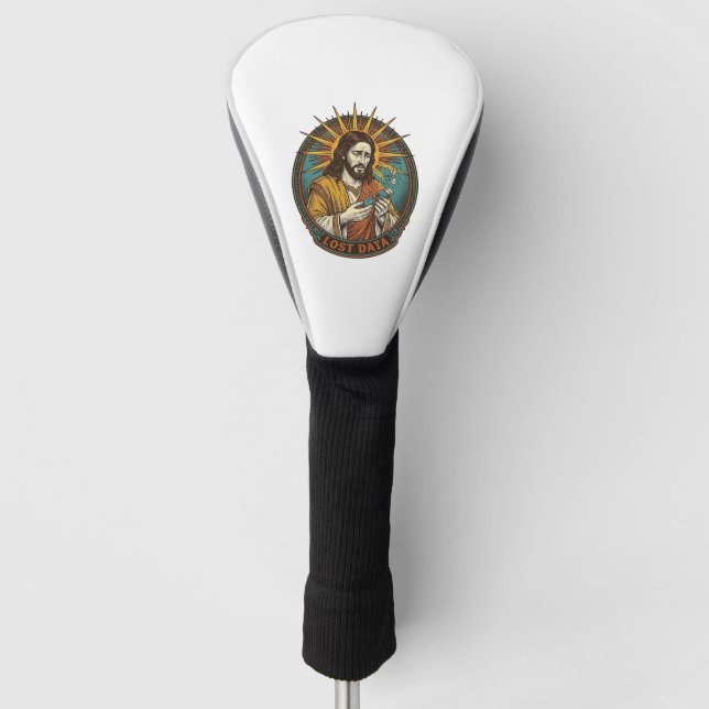 Jesus Crushed USB Flash Drive Lost Data Humor_1 Golf Head Cover (Front)