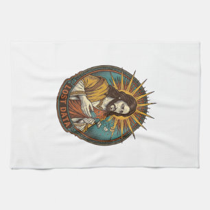 Jesus Crushed USB Flash Drive Lost Data Humor_1 Tea Towel