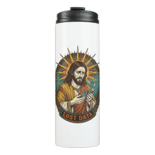 Jesus Crushed USB Flash Drive Lost Data Humor_1 Thermal Tumbler