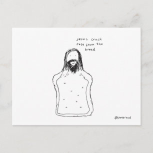 jesus crust postcard