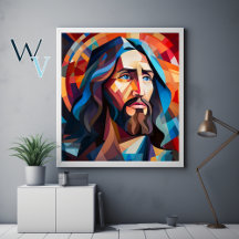 Jesus Cubism Art