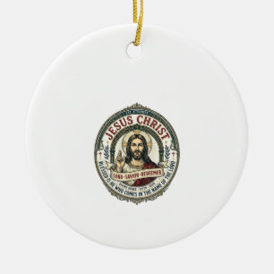 Jesus Dance Ballerina Studio Graphic Tee Christian Ceramic Tree Decoration