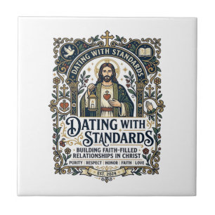Jesus Dating Christian Relationship Humour Shirt F Tile