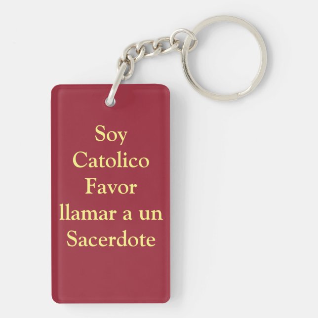 Jesus de la Misericordia Divine Mercy Key Ring (Back)