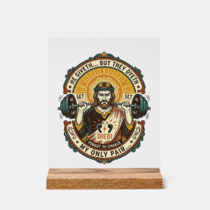 Jesus Dead Headphones Mid Set Silent Workout Gym H Acrylic Sign