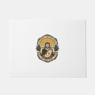 Jesus Dead Headphones Mid Set Silent Workout Gym H Doormat