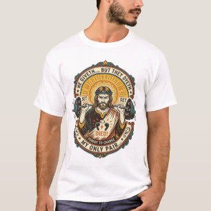 Jesus Dead Headphones Mid Set Silent Workout Gym H T-Shirt
