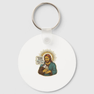 Jesus Dead Phone No Music Heavy Lift Gym Humor_1 Key Ring