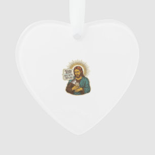 Jesus Dead Phone No Music Heavy Lift Gym Humor_1 Ornament