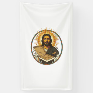 Jesus Deceived By Empty Pizza Box Party Food Humou Banner