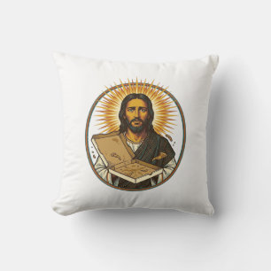 Jesus Deceived By Empty Pizza Box Party Food Humou Cushion
