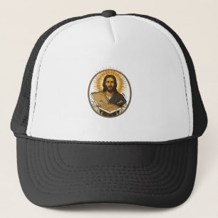 Jesus Deceived By Empty Pizza Box Party Food Humou Trucker Hat