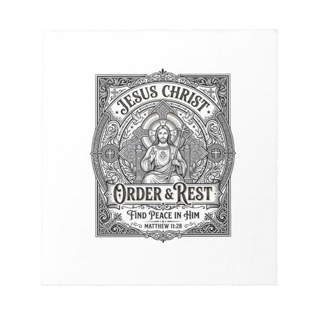 Jesus Declutter Clean Home Shirt Christian Graphic Notepad (Front)