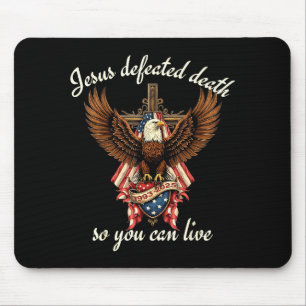 Jesus Defeated Death So You Can Live Christian Quo Mouse Mat