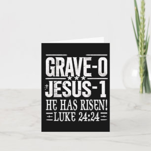 Jesus Defeated Grave On Easter Sunday He Is Risen  Card