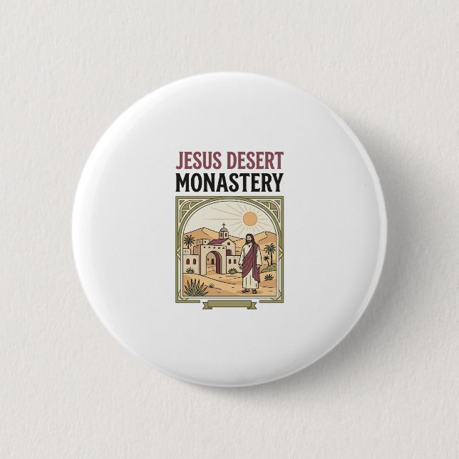 Jesus Desert Monastery Jesus Desert Monastery Chri 6 Cm Round Badge (Front)