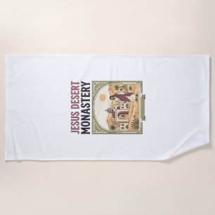 Jesus Desert Monastery Jesus Desert Monastery Chri Beach Towel