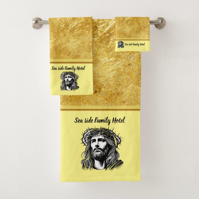 Jesus-Designed Essentials for Seaside Family Hotel Bath Towel Set (Insitu)